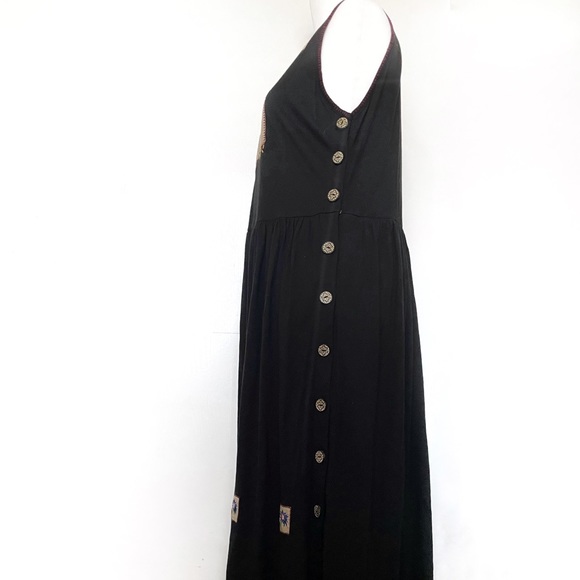 Vintage patchwork embroidered floral midi dress - Picture 3 of 10